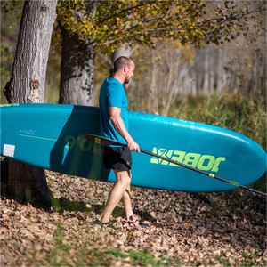 2023 Jobe Yarra 10'6 Aufblasbares Sup Paddle Board Paket 486423013 - Board, Tasche, Pumpe, Paddel & Leine - Stahlblau